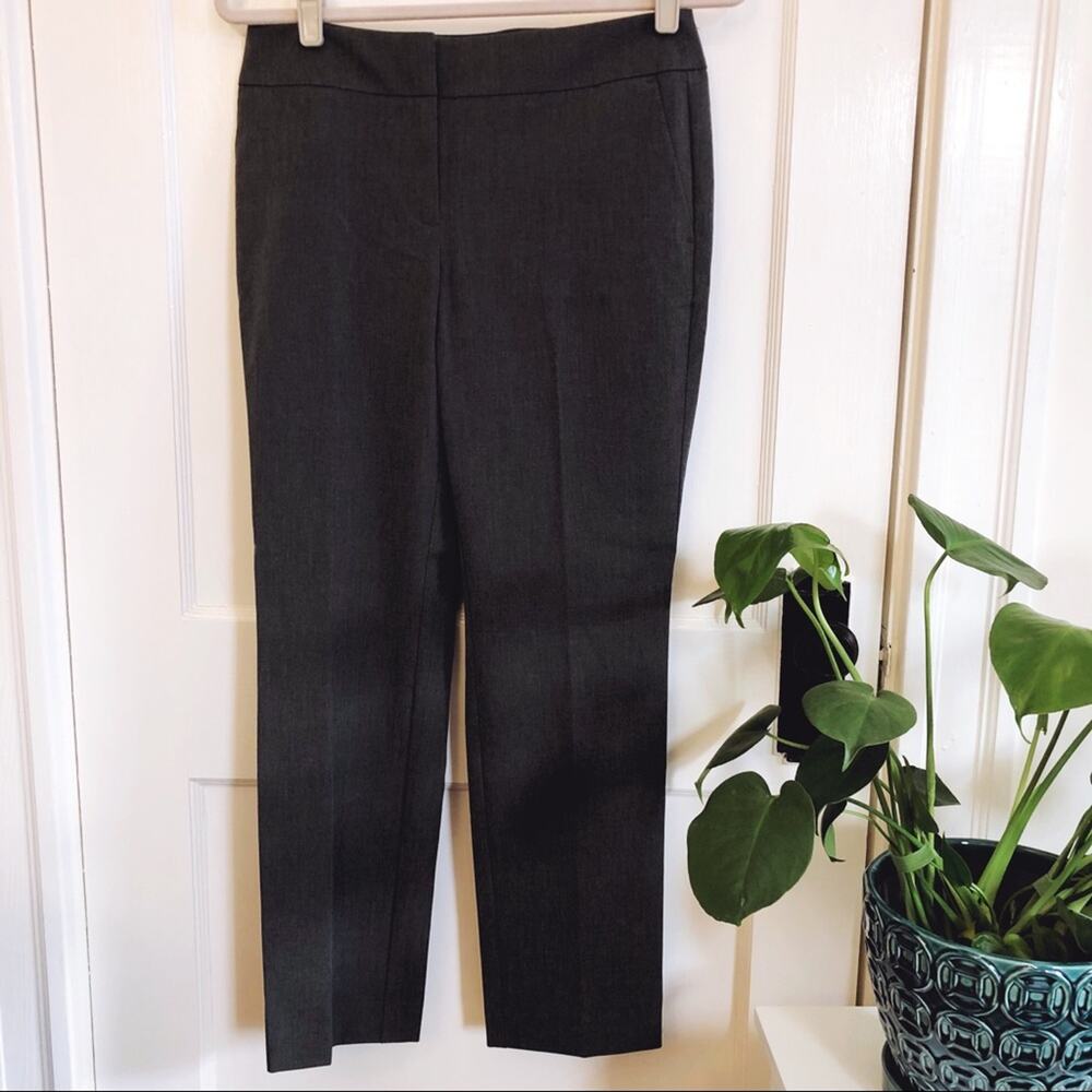 Ann Taylor Gray Modern Slim Leg Dress Pants
